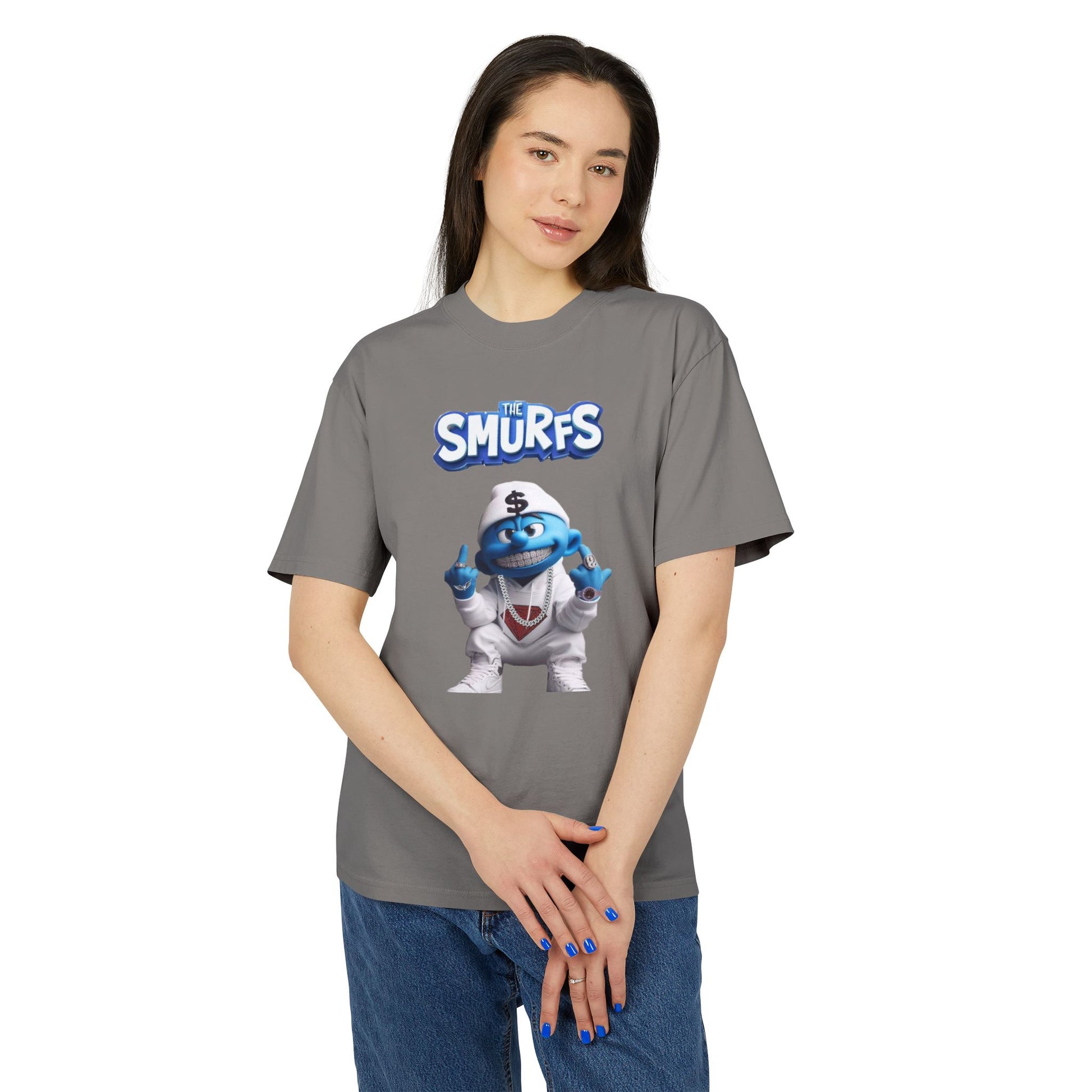 Smurfs Vintage Tee Unisexe Look Rétro Graphique Unique
