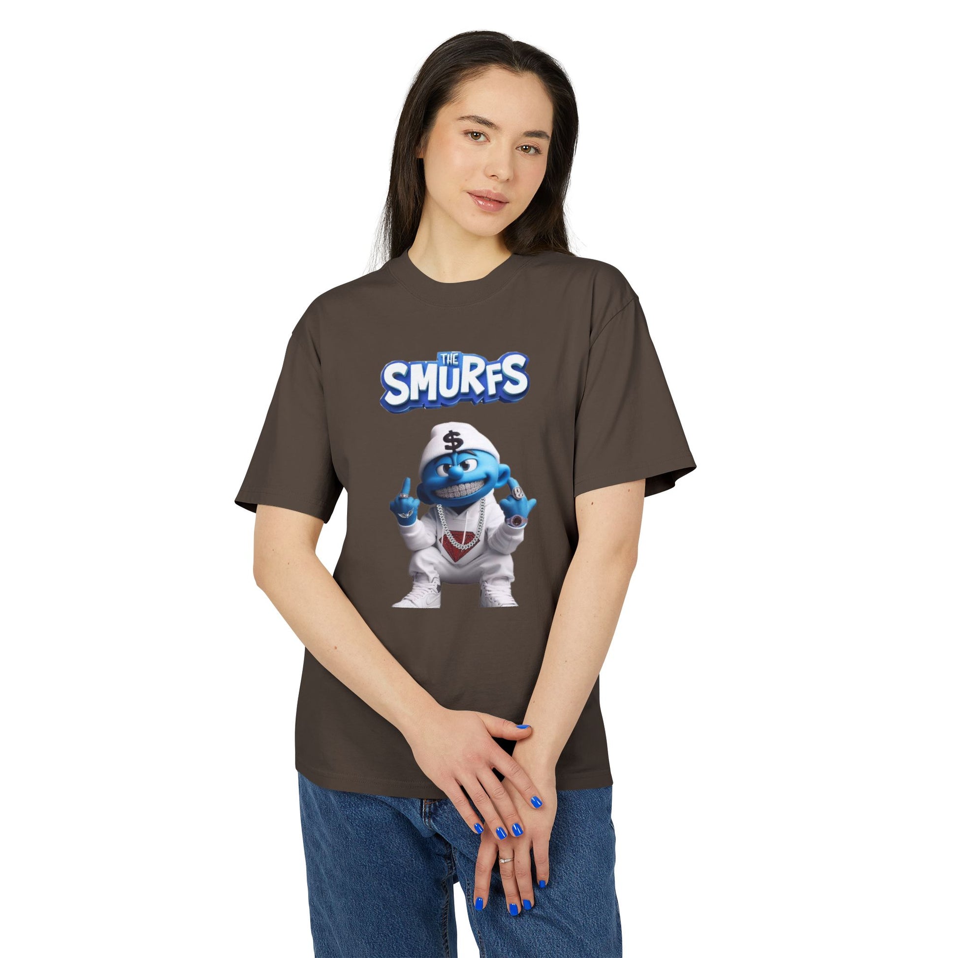 Smurfs Vintage Tee Unisexe Look Rétro Graphique Unique