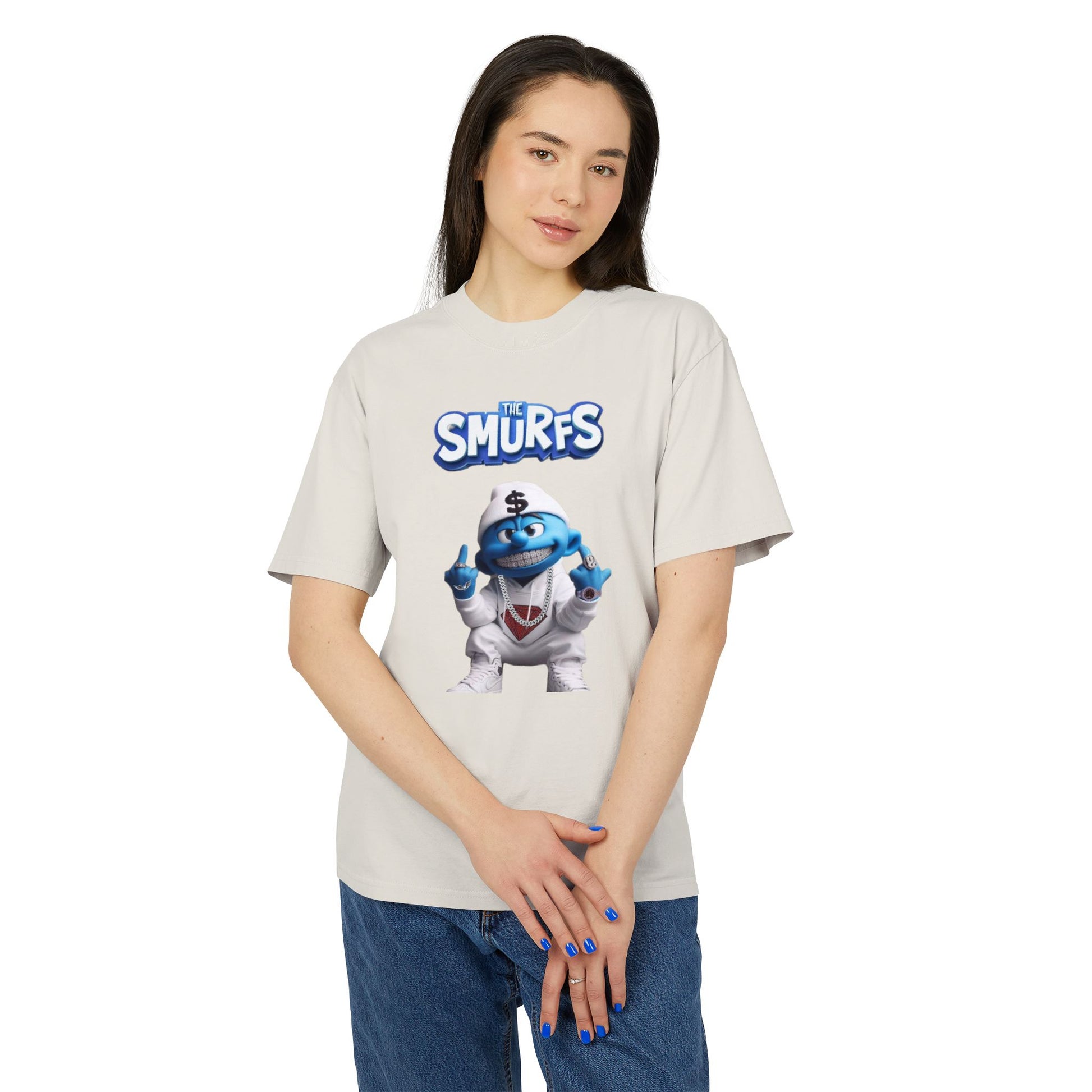 Smurfs Vintage Tee Unisexe Look Rétro Graphique Unique