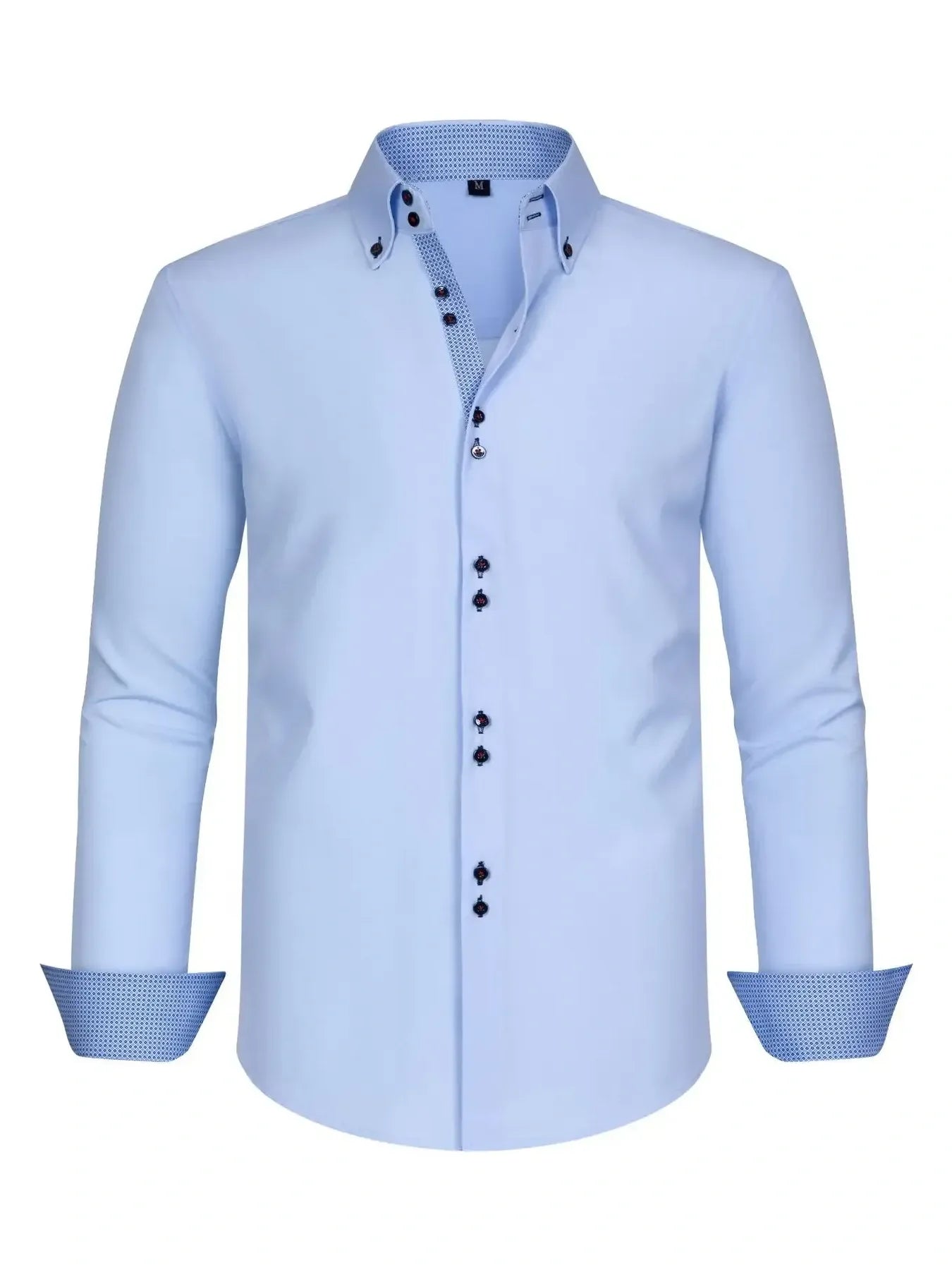 Alyon Society – Chemise Boutonnée à Poignets Contrastés