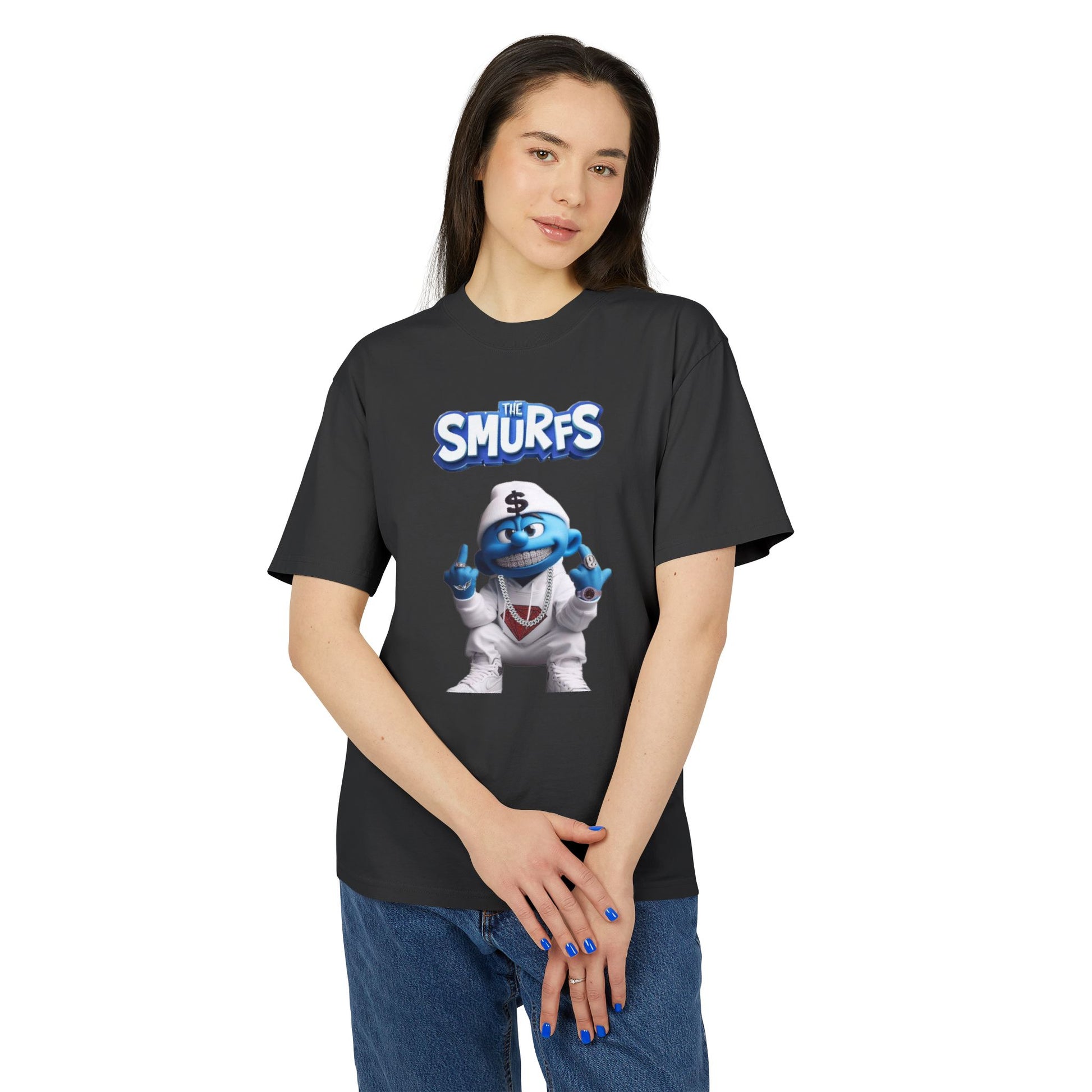 Smurfs Vintage Tee Unisexe Look Rétro Graphique Unique